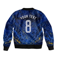 Personalized Sweden Football Lion Bomber Jacket Electric Lightning Mascot