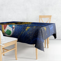 Personalized Sweden Football Lion Tablecloth Electric Lightning Mascot