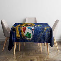 Personalized Sweden Football Lion Tablecloth Electric Lightning Mascot