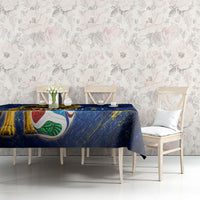 Personalized Sweden Football Lion Tablecloth Electric Lightning Mascot
