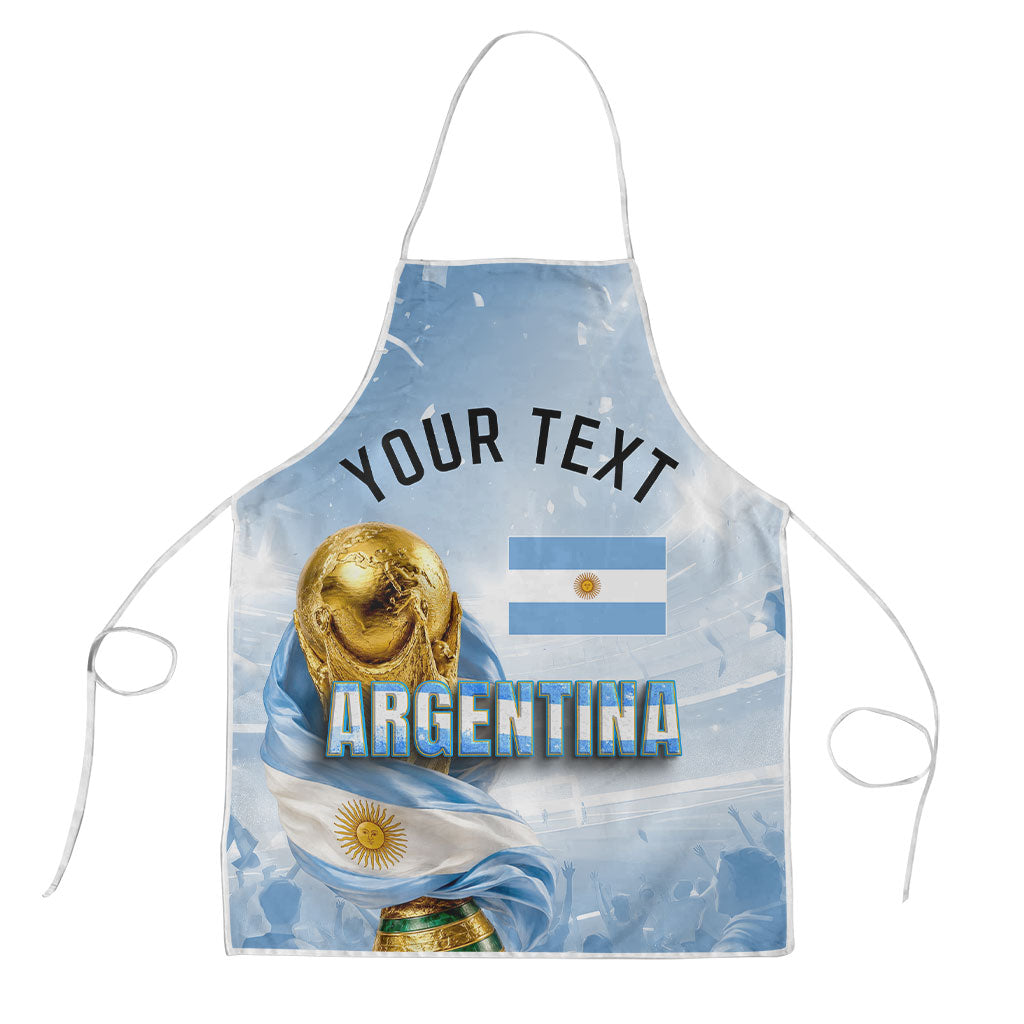 Personalized Argentina Football Champion Trophy Apron Flag Soccer Fan Graphic