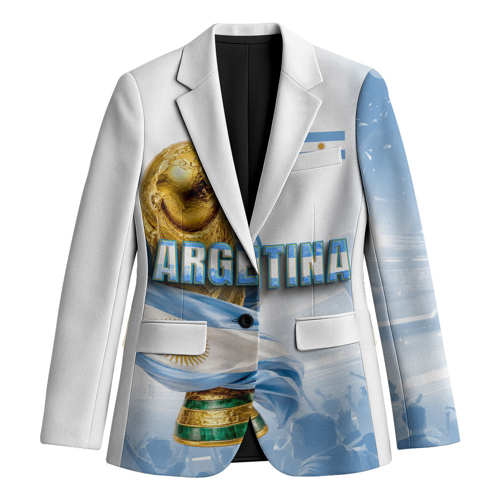Personalized Argentina Football Champion Trophy Blazer Flag Soccer Fan Graphic