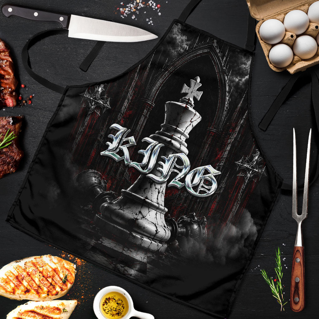 King Chess Piece Apron Dark Gothic Fantasy Board Game Art
