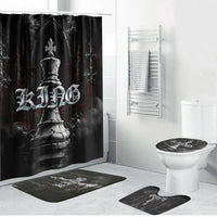 King Chess Piece Bathroom Set Dark Gothic Fantasy Board Game Art