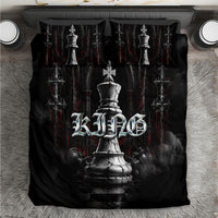 King Chess Piece Bedding Set Dark Gothic Fantasy Board Game Art