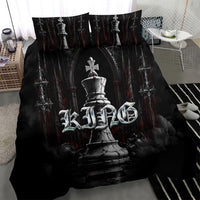 King Chess Piece Bedding Set Dark Gothic Fantasy Board Game Art