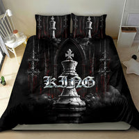 King Chess Piece Bedding Set Dark Gothic Fantasy Board Game Art
