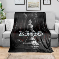 King Chess Piece Blanket Dark Gothic Fantasy Board Game Art