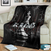 King Chess Piece Blanket Dark Gothic Fantasy Board Game Art