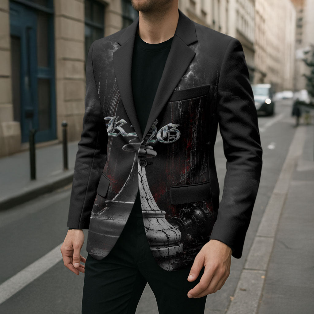 King Chess Piece Blazer Dark Gothic Fantasy Board Game Art