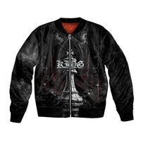 King Chess Piece Bomber Jacket Dark Gothic Fantasy Board Game Art