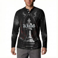 King Chess Piece Button Sweatshirt Dark Gothic Fantasy Board Game Art