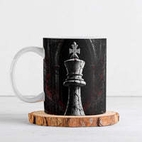 King Chess Piece Ceramic Mug Dark Gothic Fantasy Board Game Art