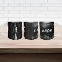 King Chess Piece Ceramic Mug Dark Gothic Fantasy Board Game Art