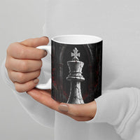 King Chess Piece Ceramic Mug Dark Gothic Fantasy Board Game Art