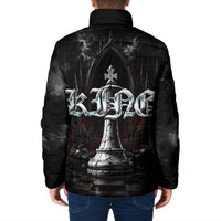 King Chess Piece Padded Jacket Dark Gothic Fantasy Board Game Art