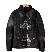 King Chess Piece Padded Jacket Dark Gothic Fantasy Board Game Art