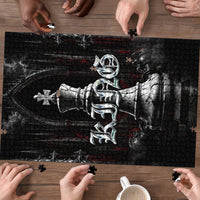 King Chess Piece Puzzle Dark Gothic Fantasy Board Game Art
