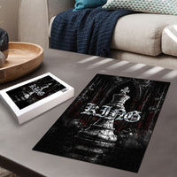 King Chess Piece Puzzle Dark Gothic Fantasy Board Game Art