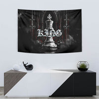 King Chess Piece Tapestry Dark Gothic Fantasy Board Game Art