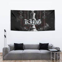 King Chess Piece Tapestry Dark Gothic Fantasy Board Game Art