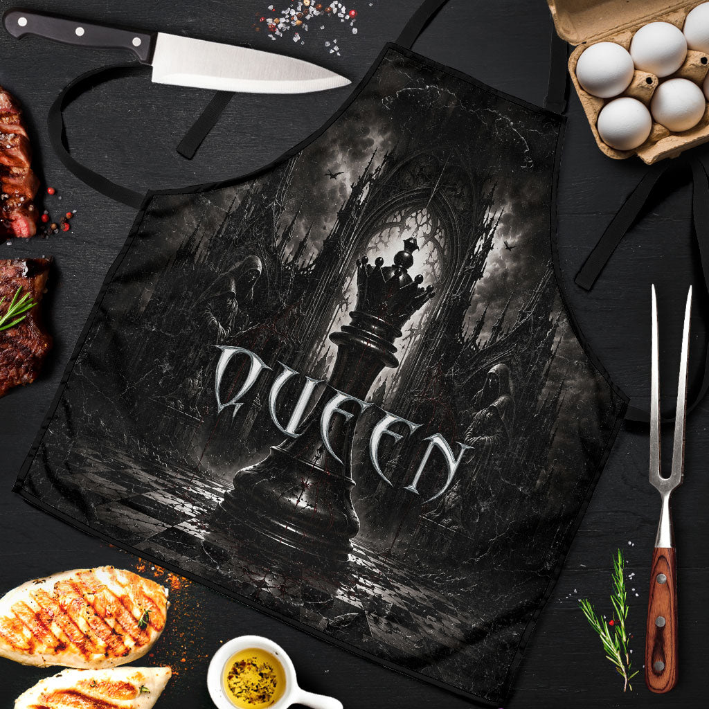 Chess Queen Apron Strategic Board Game Gothic Dark Fantasy