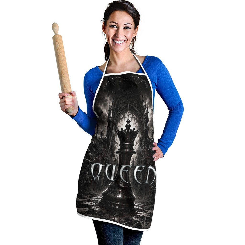 Chess Queen Apron Strategic Board Game Gothic Dark Fantasy