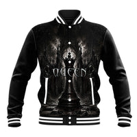 Chess Queen Baseball Jacket Strategic Board Game Gothic Dark Fantasy