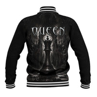 Chess Queen Baseball Jacket Strategic Board Game Gothic Dark Fantasy