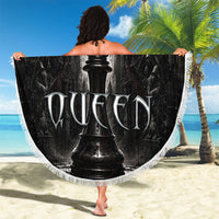 Chess Queen Beach Blanket Strategic Board Game Gothic Dark Fantasy