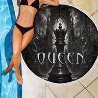 Chess Queen Beach Blanket Strategic Board Game Gothic Dark Fantasy