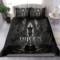 Chess Queen Bedding Set Strategic Board Game Gothic Dark Fantasy