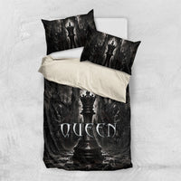 Chess Queen Bedding Set Strategic Board Game Gothic Dark Fantasy