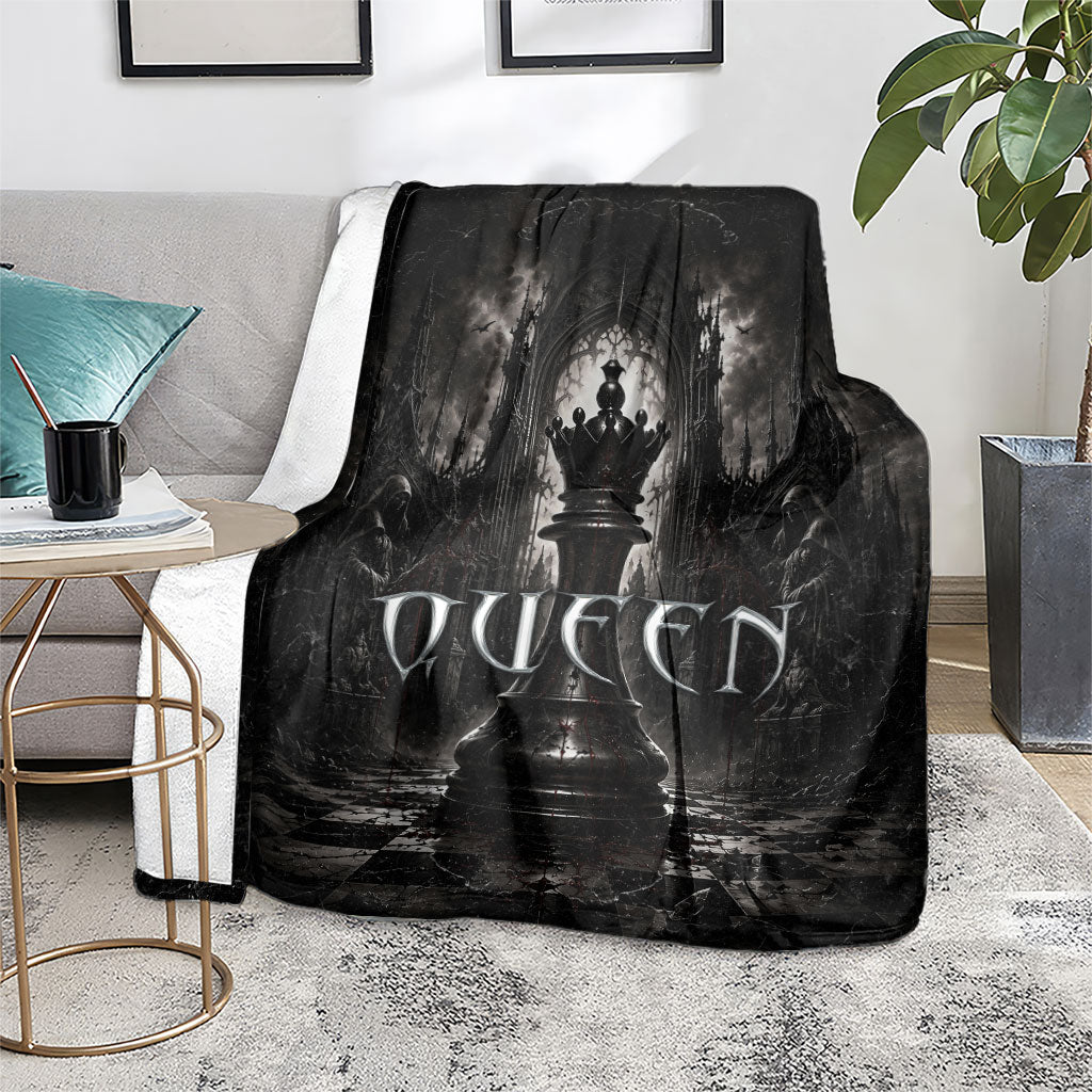 Chess Queen Blanket Strategic Board Game Gothic Dark Fantasy