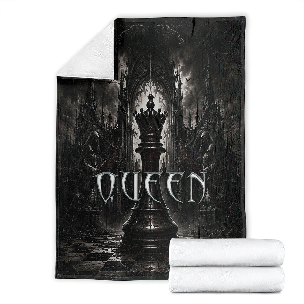 Chess Queen Blanket Strategic Board Game Gothic Dark Fantasy