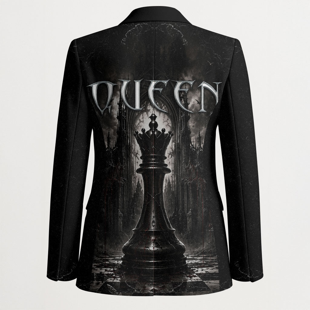 Chess Queen Blazer Strategic Board Game Gothic Dark Fantasy