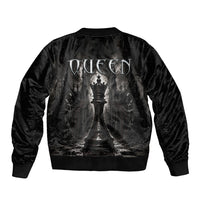 Chess Queen Bomber Jacket Strategic Board Game Gothic Dark Fantasy