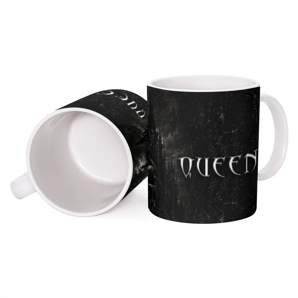 Chess Queen Ceramic Mug Strategic Board Game Gothic Dark Fantasy