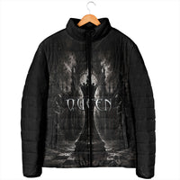 Chess Queen Padded Jacket Strategic Board Game Gothic Dark Fantasy