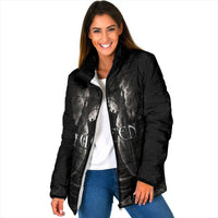 Chess Queen Padded Jacket Strategic Board Game Gothic Dark Fantasy