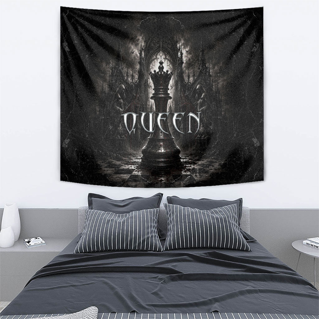 Chess Queen Tapestry Strategic Board Game Gothic Dark Fantasy