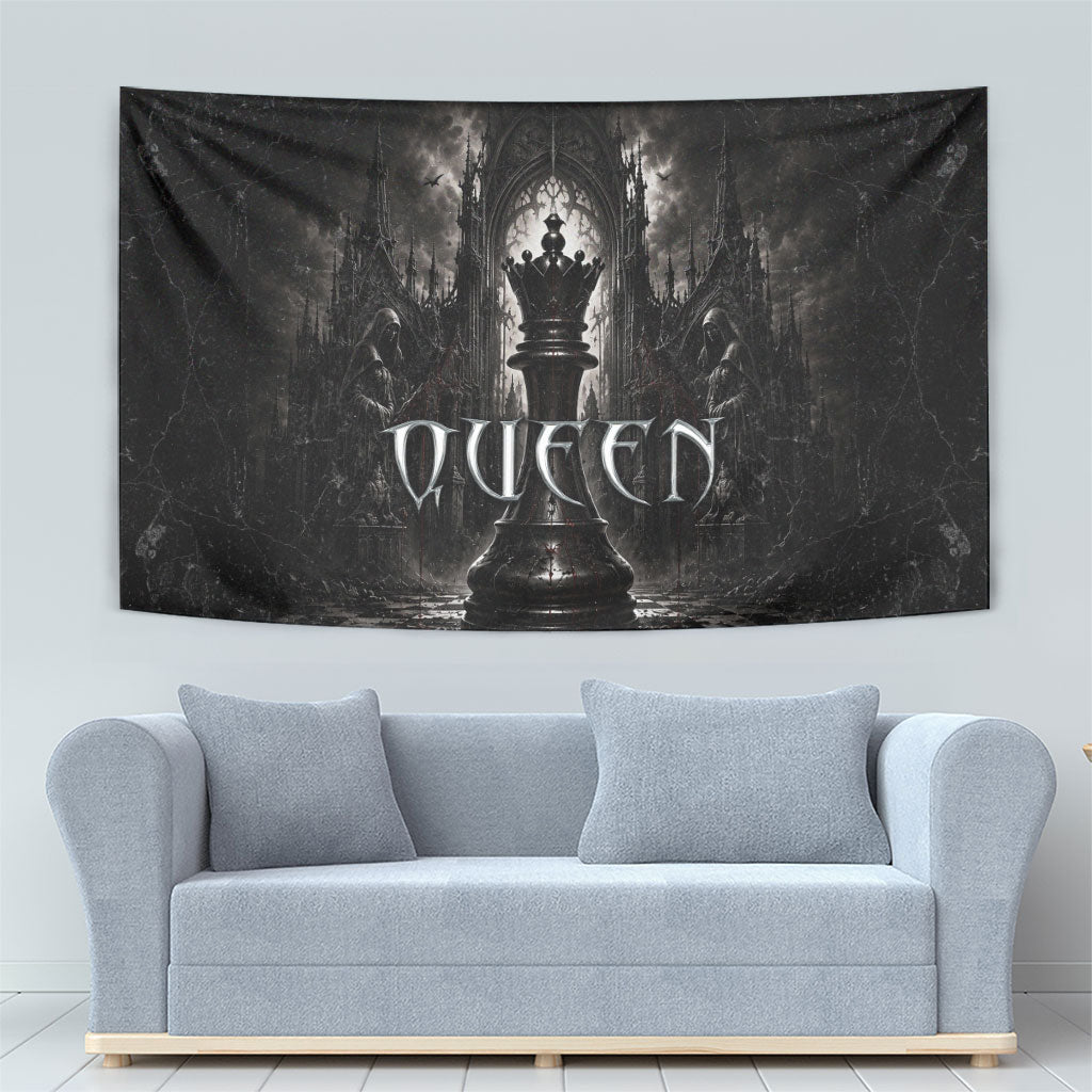 Chess Queen Tapestry Strategic Board Game Gothic Dark Fantasy