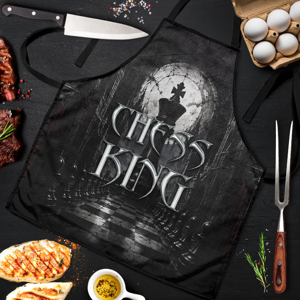 Chess King Apron Strategic Board Game Gothic Dark Fantasy
