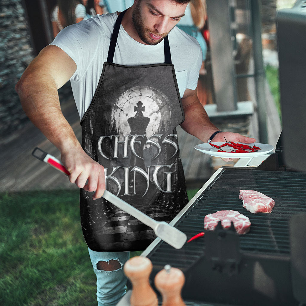 Chess King Apron Strategic Board Game Gothic Dark Fantasy