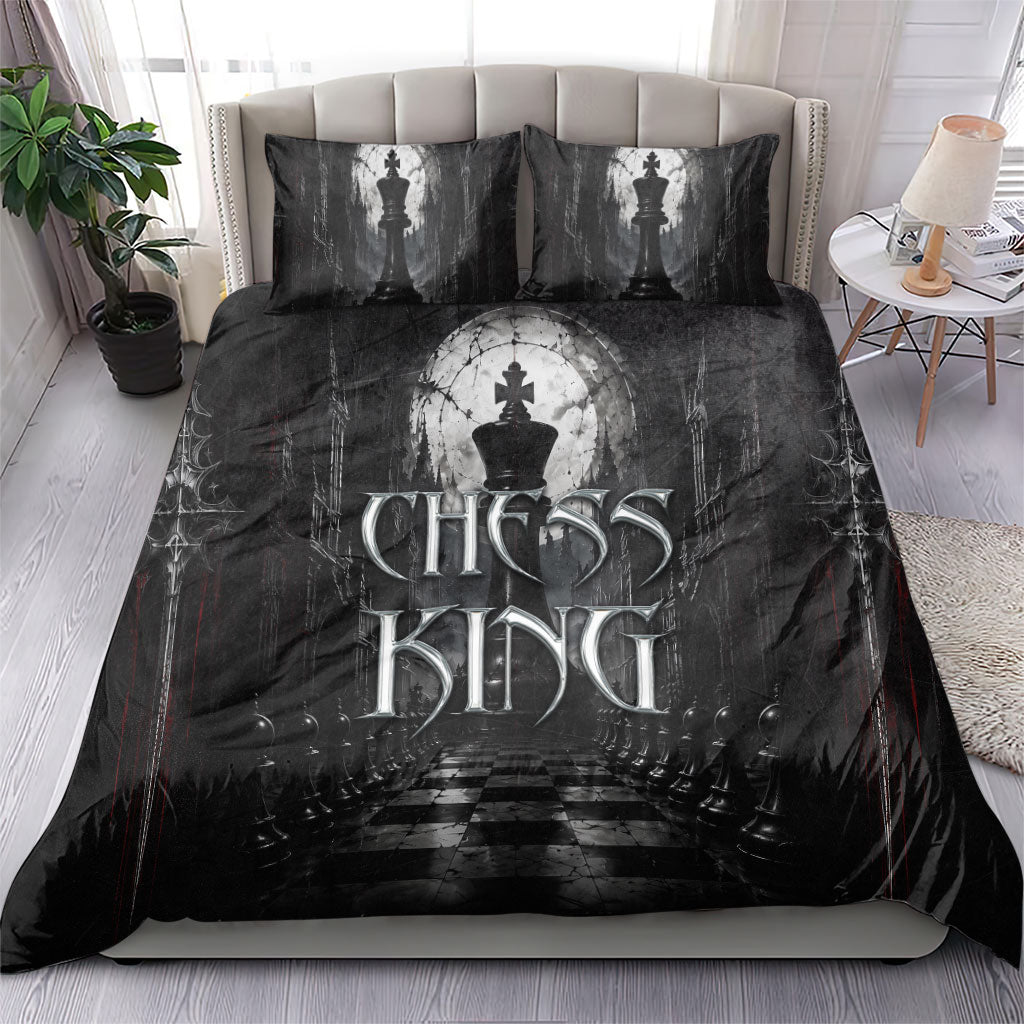 Chess King Bedding Set Strategic Board Game Gothic Dark Fantasy
