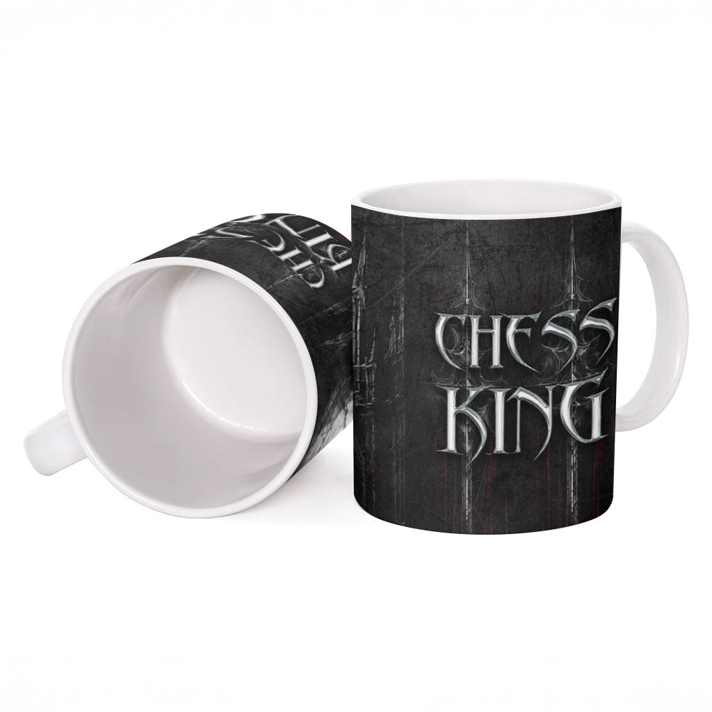 Chess King Ceramic Mug Strategic Board Game Gothic Dark Fantasy
