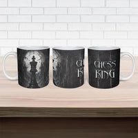 Chess King Ceramic Mug Strategic Board Game Gothic Dark Fantasy