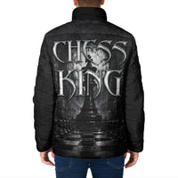 Chess King Padded Jacket Strategic Board Game Gothic Dark Fantasy