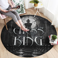 Chess King Round Carpet Strategic Board Game Gothic Dark Fantasy