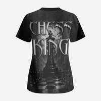 Chess King Scrub Top Strategic Board Game Gothic Dark Fantasy
